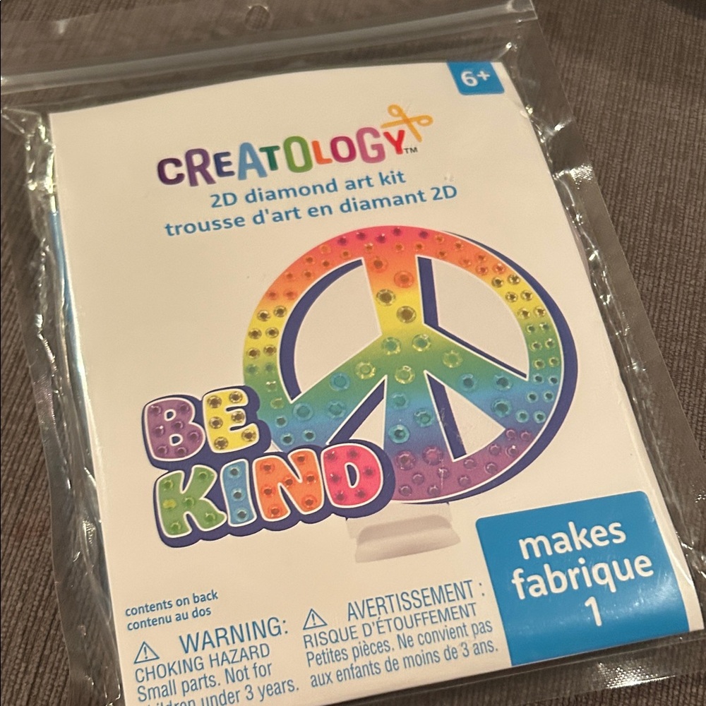 CREATOLOGY 2D Diamond Art Kit - Peace Be Kind NEW